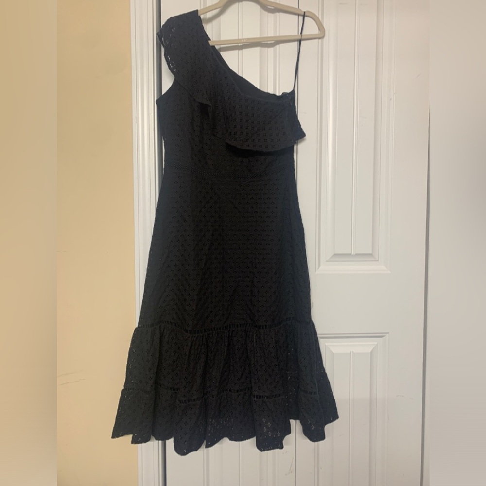 Banana Republic Black One-Shoulder Dress sz 8